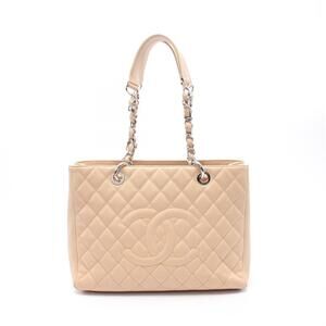 Chanel Matelasse Grand Shopping GST Tote Bag Calfskin Beige